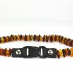 Amber pet collar with clasp, multi color