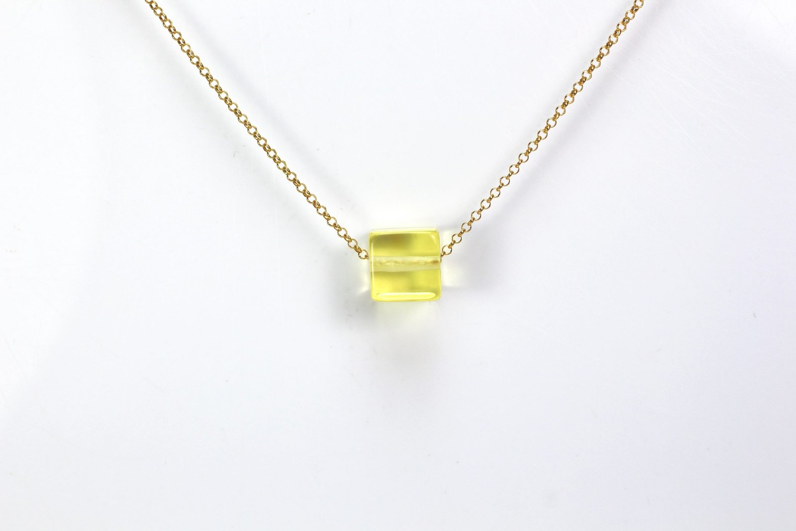 Amber pendant with gold plated 925 