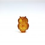 Natural Baltic amber owl figurine hand made
