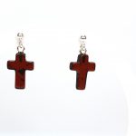 Amazing amber earrings cross shape