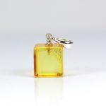Amazing cube amber pendant