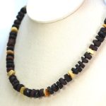 Gintariniai vyriški karoliai, nepoliruoti