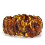 Luxury massive natural Baltic amber bracelet