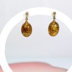Amazing Baltic amber earrings drop shape