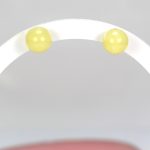 Gintariniai auskarai matiniai burbuliukai, adatėlės