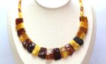 Natural Baltic amber luxury bib necklace