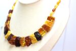 Natural Baltic amber luxury bib necklace - Image 2