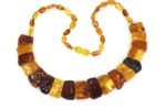Natural Baltic amber luxury bib necklace - Image 3