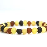 Natural Baltic amber bracelet with rounded beads