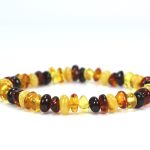 Multi color Baltic amber bracelet