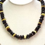 Gintariniai vyriški karoliai, poliruoti cilindrai