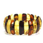 Prabangi, daili, gintarinė apyrankė, spalvota