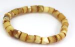 Vyriška apyrankė iš nepoliruotų gintaro cilindrų - Image 2