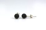 Baltic amber earrings black bubbles - Image 3