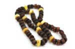 Baltic amber men necklace, unpolished - Image 4