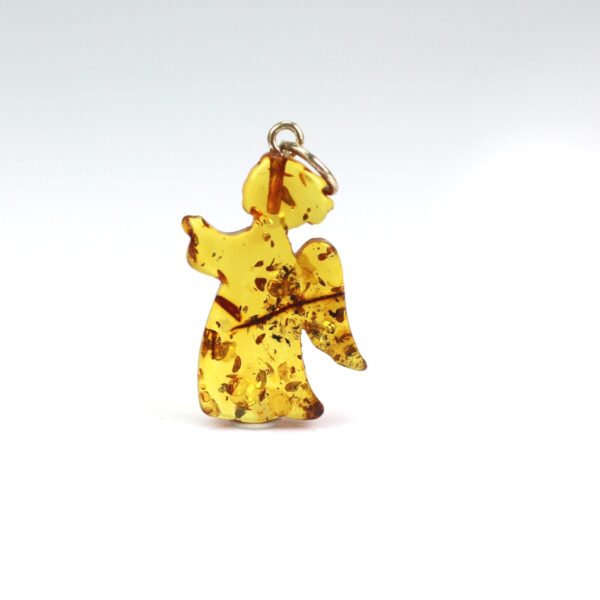 Gintarinis pakabukas angelas