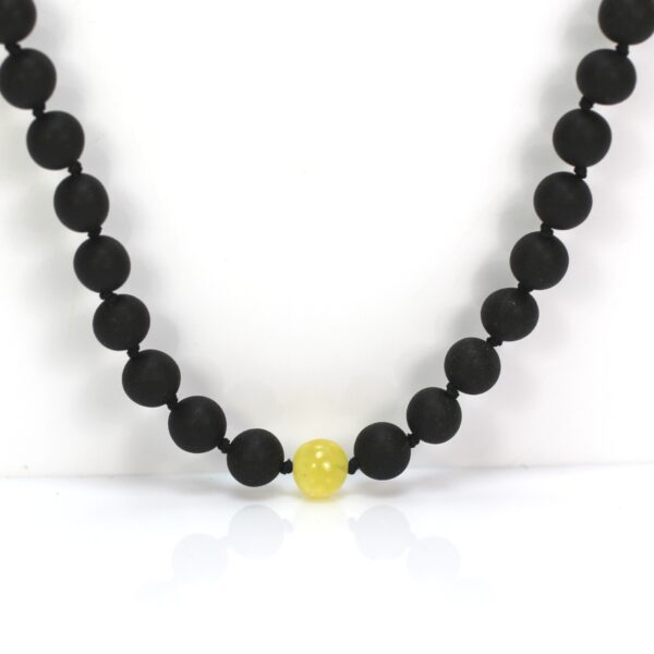 Juodo gintaro karoliai vaikams/paaugliams