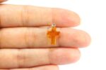 Amber pendant cross shape, small - Image 4
