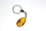 Gintarinis raktų pakabukas su inkliuzu
