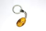 Gintarinis raktų pakabukas su inkliuzu