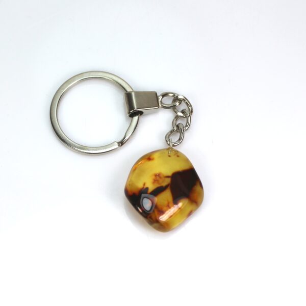 Gintarinis raktų pakabukas