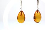 Kabantys gintariniai auskarai lašai - Image 2