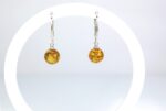 Baltic amber earrings round bubbles - Image 3