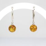 Baltijos gintaro auskarai burbuliukai