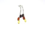Amazing amber earrings with three drops - Image 4