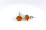 Baltic amber earrings rose shape - Image 5