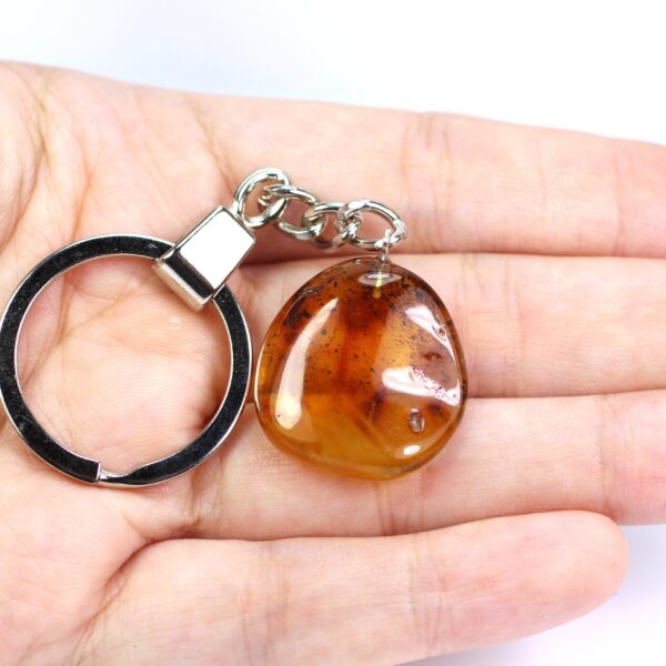 Gintarinis raktų pakabukas