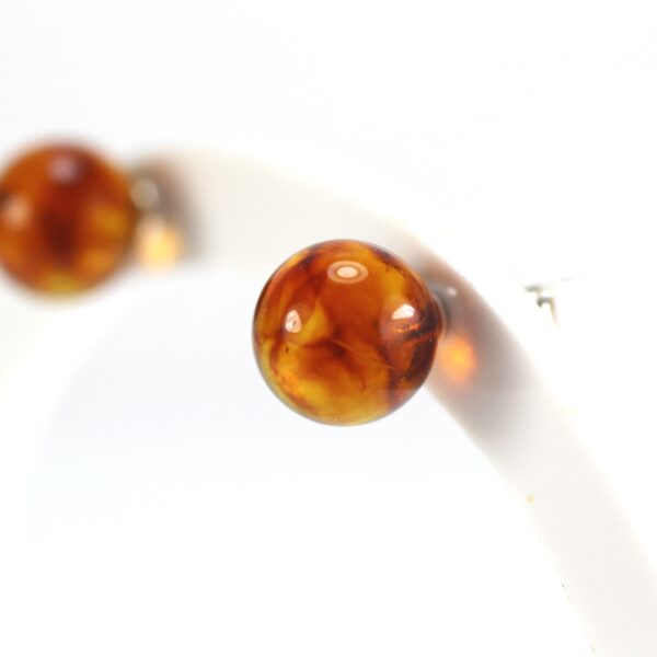 Gintaro auskarai burbuliukai