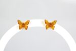 Gintariniai auskarai drugeliai - Image 3