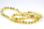 Amber children's necklace white amber color - Image 4