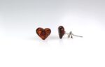 Baltic amber earrings heart shape - Image 3