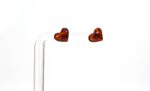 Baltic amber earrings heart shape - Image 4
