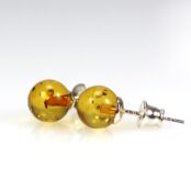 Gintariniai auskarai burbuliukai