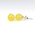 Gintariniai auskarai burbuliukai