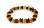 Neapdirbto gintaro apyrankė, spalvota - Image 3