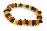 Neapdirbto gintaro apyrankė, spalvota - Image 4