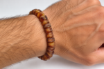 Brown color amber men's (unisex) bracelet - Image 2