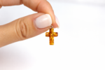 Amber pendant cross shape, small - Image 2