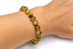 Baltic amber bracelet, greenish color - Image 2