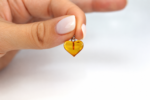 Amber pendant heart shape, small - Image 2