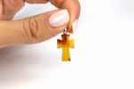Amber pendant cross shape - Image 2
