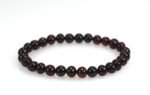 Dark color, Baltic amber bracelet, rounded beads - Image 3