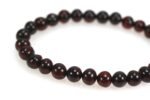 Dark color, Baltic amber bracelet, rounded beads - Image 4