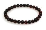 Dark color, Baltic amber bracelet, rounded beads - Image 5