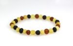 Multi color, Baltic amber bracelet, rounded beads - Image 7