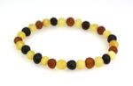 Multi color, Baltic amber bracelet, rounded beads - Image 5